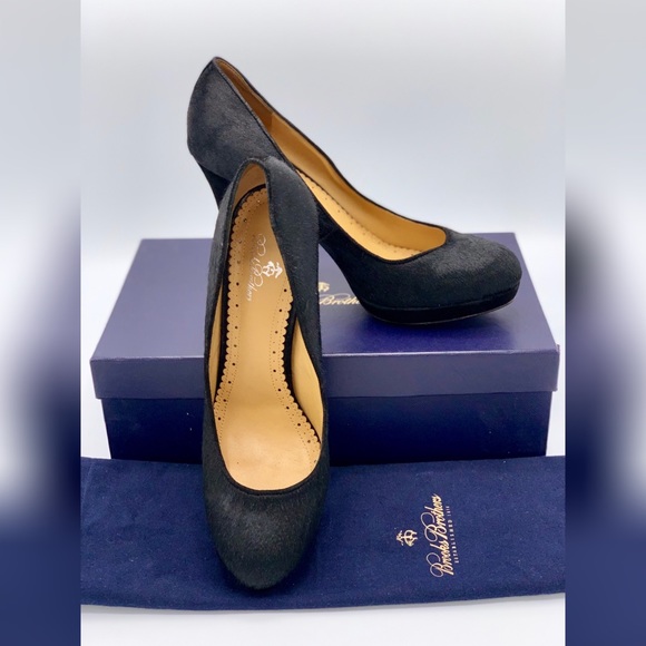 Brooks Brother Black Pony Hair Heels - Picture 2 of 4
